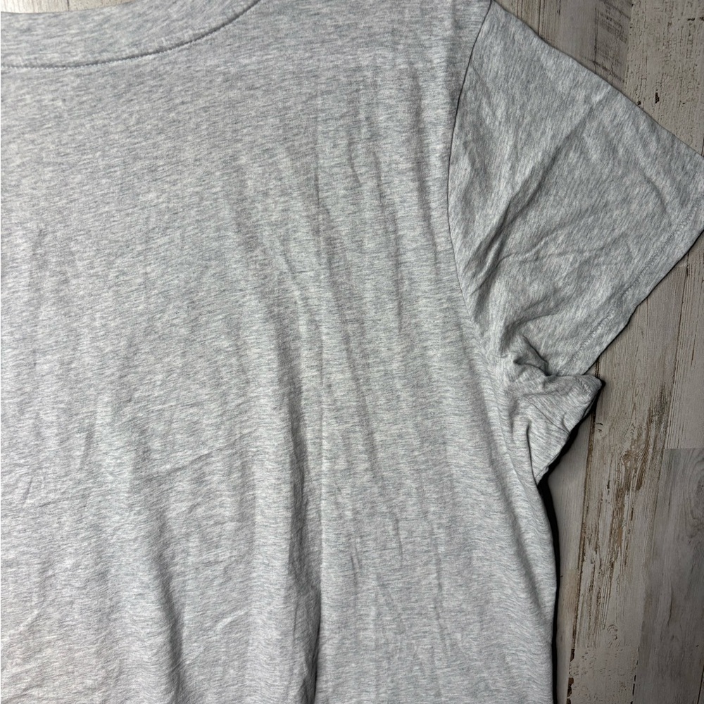 NEW UNIVERSAL THREAD Cropped V Neck Short Sleeve Cotton T Shirt Gray 3X NWT - Picture 11 of 15